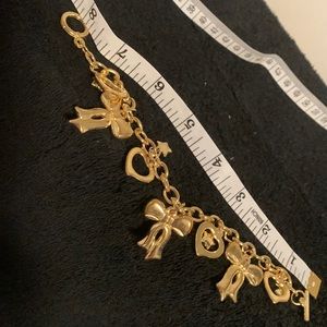 Gold bracelet/ matching earrings
